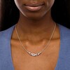 Thumbnail Image 2 of 1/5 CT. T.W. Diamond Double Row Twist Necklace in Sterling Silver
