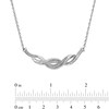 Thumbnail Image 3 of 1/5 CT. T.W. Diamond Double Row Twist Necklace in Sterling Silver