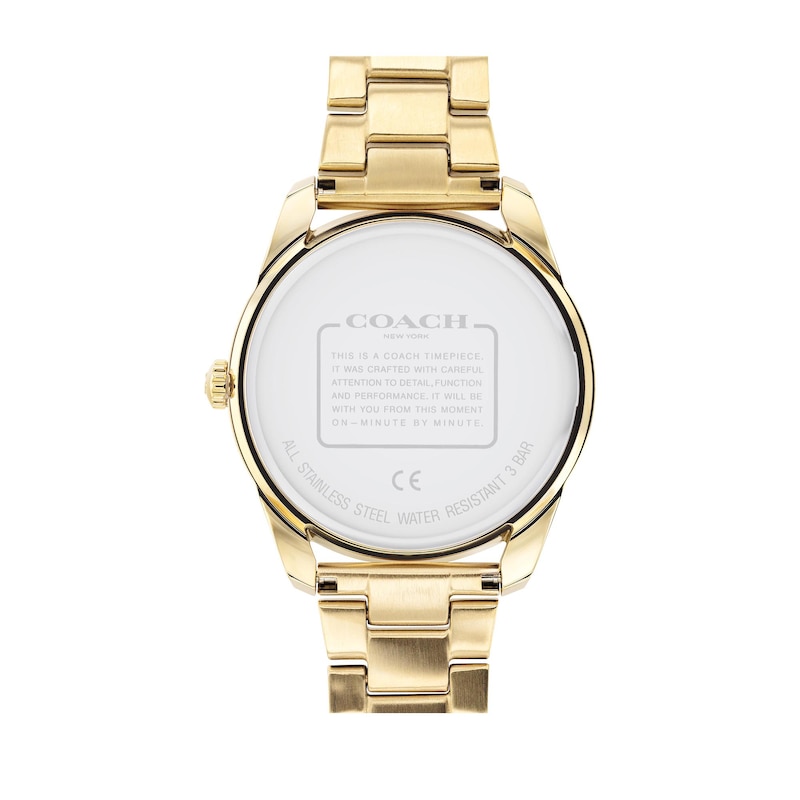 Ladies' Coach Preston Multi-Color Crystal Accent Gold-Tone IP Watch with Gold-Tone Dial (Model: 14503657)