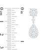 Thumbnail Image 2 of 2 CT. T.W. Composite Diamond Pear-Shaped Drop Earrings in 14K White Gold