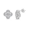Thumbnail Image 1 of 0.50 CT. T.W. Diamond Clover Stud Earrings in 10K White Gold