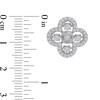 Thumbnail Image 2 of 0.50 CT. T.W. Diamond Clover Stud Earrings in 10K White Gold