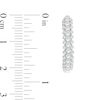Thumbnail Image 1 of 1 CT. T.W. Diamond Hoop Earrings in 14K White Gold