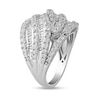 Thumbnail Image 2 of 2 CT. T.W. Baguette and Round Diamond Swirl Ring in 10K White Gold