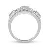 Thumbnail Image 3 of 1/2 CT. T.W. Diamond Flower Band in 10K White Gold