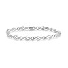 Thumbnail Image 2 of Diamond Accent Wing Link Bracelet in Sterling Silver - 7.5"