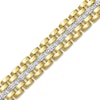 Thumbnail Image 1 of 1/2 CT. T.W. Diamond Panther Link Bracelet in Sterling Silver with 14K Gold Plate - 8.5"