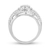 Thumbnail Image 3 of 1 CT. T.W. Diamond Double Frame Circles Ring in 10K White Gold
