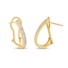 Thumbnail Image 0 of 1/4 CT. T.W. Diamond Hoop Earrings in 10K Gold