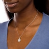 Thumbnail Image 2 of 1/2 CT. T.W. Pear-Shaped Multi-Diamond Double Frame Pendant in 10K White Gold