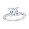 Thumbnail Image 1 of 2-7/8 CT. T.W. Princess-Cut Certified Diamond Engagement Ring in 14K White Gold (I/SI2)