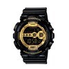 Thumbnail Image 1 of Men's Casio G-Shock Classic Black Resin Strap Watch with Gold-Tone Dial (Model: GD100GB-1CS)