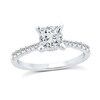 Thumbnail Image 1 of 1-1/2 CT. T.W. Princess-Cut Certified Diamond Engagement Ring in 14K White Gold (I/SI2)