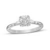 Thumbnail Image 0 of Vera Wang Love Collection 3/4 CT. T.W. Diamond Clover-Shaped Frame Engagement Ring in 14K White Gold