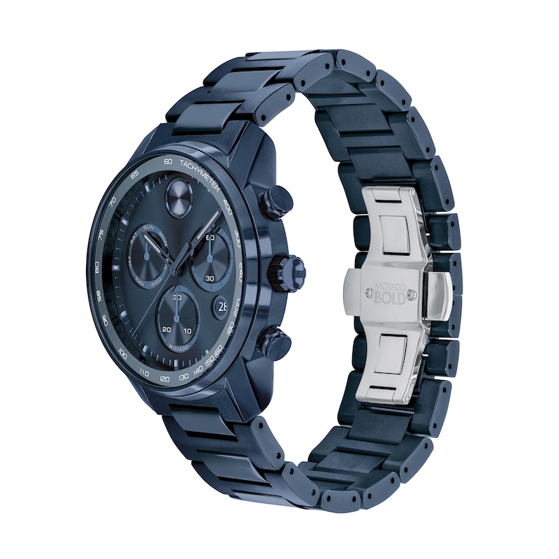 Main Image 2 of Men's Movado Bold® Verso Blue IP Chronograph Watch (Model: 3600742)