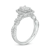 Thumbnail Image 3 of 1-1/2 CT. T.W. Certified Radiant-Cut Diamond Frame Braided Shank Engagement Ring in Platinum (I/SI2)