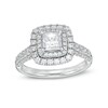 Thumbnail Image 1 of 2 CT. T.W. Certified Princess-Cut Diamond Frame Engagement Ring in Platinum (I/SI2)