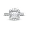 Thumbnail Image 4 of 2 CT. T.W. Certified Princess-Cut Diamond Frame Engagement Ring in Platinum (I/SI2)