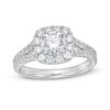 Thumbnail Image 1 of 1-7/8 CT. T.W. Certified Diamond Frame Split Shank Engagement Ring in Platinum (I/SI2)