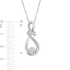 Thumbnail Image 1 of Diamond Accent Double Row Infinity Loop Pendant in Sterling Silver