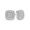 Thumbnail Image 0 of Composite Diamond Accent Cushion-Shaped Frame Stud Earrings in Sterling Silver