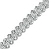 Thumbnail Image 1 of 1 CT. T.W. Diamond Swirl Links Line Bracelet in Sterling Silver
