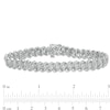 Thumbnail Image 3 of 1 CT. T.W. Diamond Swirl Links Line Bracelet in Sterling Silver