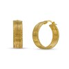 Thumbnail Image 0 of 20.0mm Diamond-Cut Border Multi-Row Hoop Earrings in 14K Gold