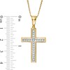 Thumbnail Image 3 of Men's 1/2 CT. T.W. Diamond Cross Pendant in 10K Gold - 22"