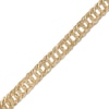 Thumbnail Image 0 of 6.0mm Interwoven Double Link Chain Bracelet in Hollow 10K Gold - 7.5"