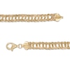 Thumbnail Image 2 of 6.0mm Interwoven Double Link Chain Bracelet in Hollow 10K Gold - 7.5"