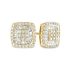 Thumbnail Image 0 of 1 CT. T.W. Composite Cushion-Shaped Diamond Double Frame Stud Earrings in 14K Gold