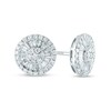 Thumbnail Image 1 of 1-1/8 CT. T.W. Composite Diamond Double Frame Stud Earrings in 14K White Gold