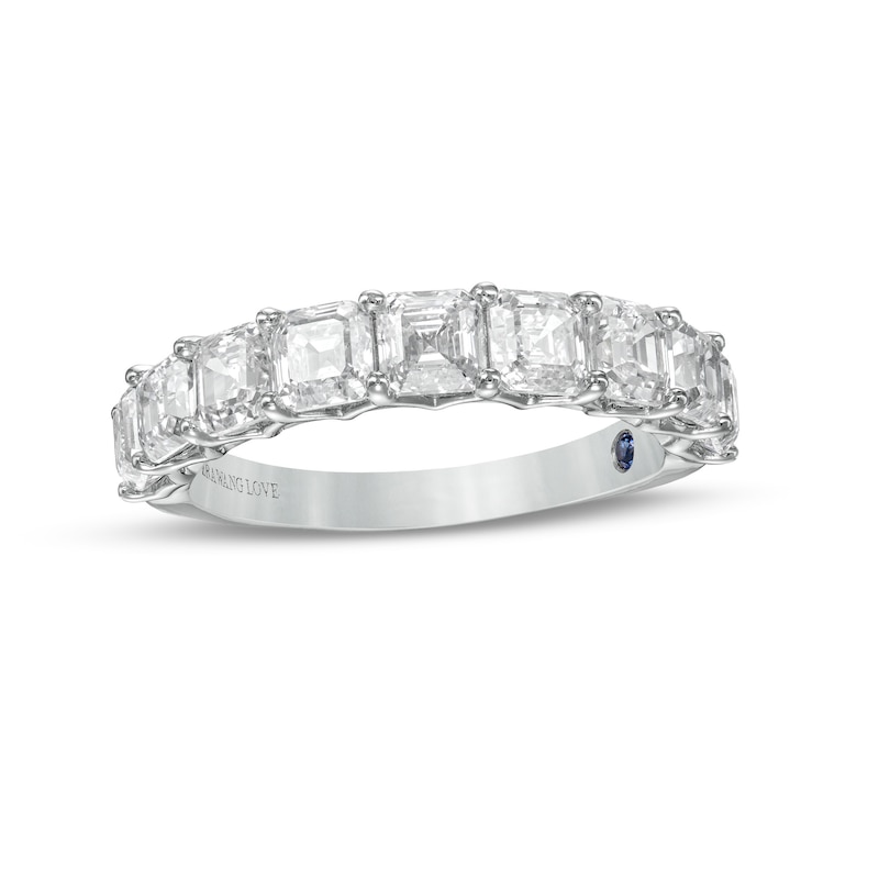 Main Image 1 of Vera Wang Love Collection 2-3/8 CT. T.W. Certified Asscher-Cut Diamond Anniversary Band in 14K White Gold (I/SI2)