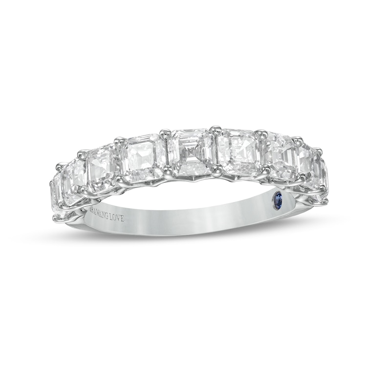 Vera Wang Love Collection 2-3/8 CT. T.W. Certified Asscher-Cut Diamond Anniversary Band in 14K White Gold (I/SI2)