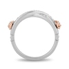 Thumbnail Image 3 of Enchanted Disney Belle 1/3 CT. Diamond Twist Anniversary Band in 14K Two-Tone Gold