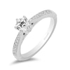 Thumbnail Image 0 of Enchanted Disney Majestic Princess 3/4 CT. T.W. Diamond Crown Engagement Ring in 14K White Gold