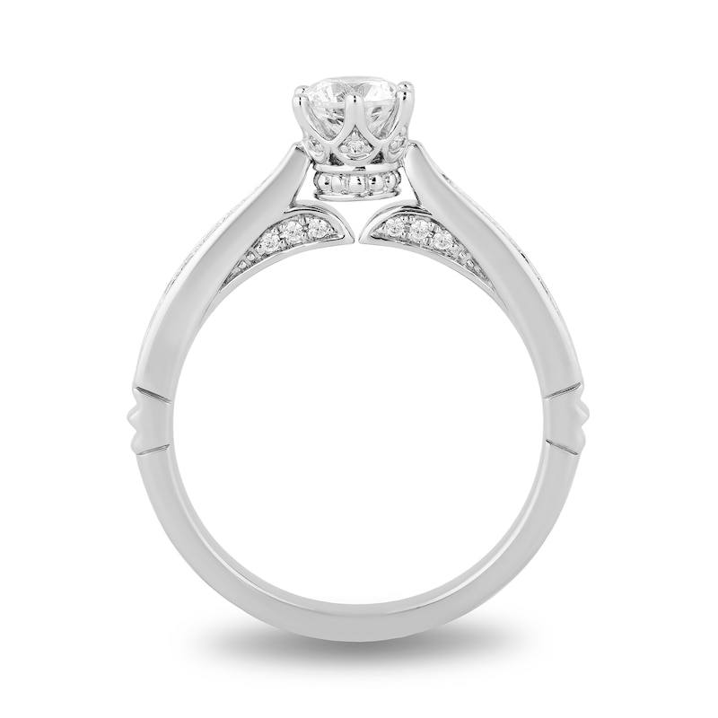 Enchanted Disney Majestic Princess 3/4 CT. T.W. Diamond Crown Engagement Ring in 14K White Gold