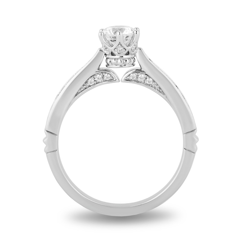 Main Image 3 of Enchanted Disney Majestic Princess 3/4 CT. T.W. Diamond Crown Engagement Ring in 14K White Gold