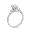 Thumbnail Image 3 of 1-1/5 CT. T.W. Certified Oval Diamond Collar Engagement Ring in Platinum (I/SI2)