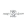 Thumbnail Image 4 of 1-1/5 CT. T.W. Certified Oval Diamond Collar Engagement Ring in Platinum (I/SI2)