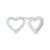 Thumbnail Image 0 of 1/8 CT. T.W. Diamond Heart Stud Earrings in 14K White Gold