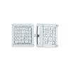 Thumbnail Image 0 of Men's 1/6 CT. T.W. Composite Square Diamond Stud Earrings in 14K White Gold