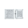 Thumbnail Image 0 of Men's 1/5 CT. T.W. Composite Square Diamond Stud Earrings in 14K White Gold