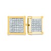 Men's 1/5 CT. T.W. Composite Square Diamond Stud Earrings in 14K Gold