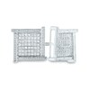 Thumbnail Image 0 of Men's 1/4 CT. T.W. Composite Square Diamond Overlapping Stud Earrings in 14K White Gold