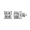 Thumbnail Image 1 of 1/10 CT. T.W. Composite Diamond Square Stud Earrings in 14K White Gold