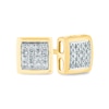 Thumbnail Image 0 of Men's 1/10 CT. T.W. Composite Diamond Square Stud Earrings in 14K Gold