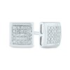 Men's 1/6 CT. T.W. Composite Diamond Square Stud Earrings in 14K White Gold