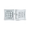 Men's 1/20 CT. T.W. Composite Diamond Concave Stud Earrings in 14K White Gold